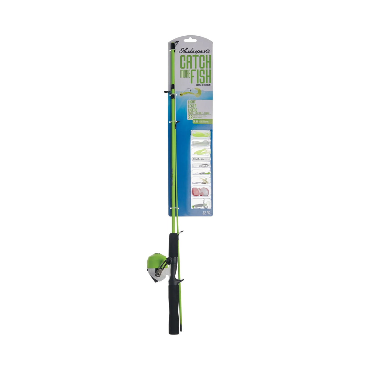 SHAKESPEARE CATCH MORE FISH COMPLETE FISHING KIT SPINCAST