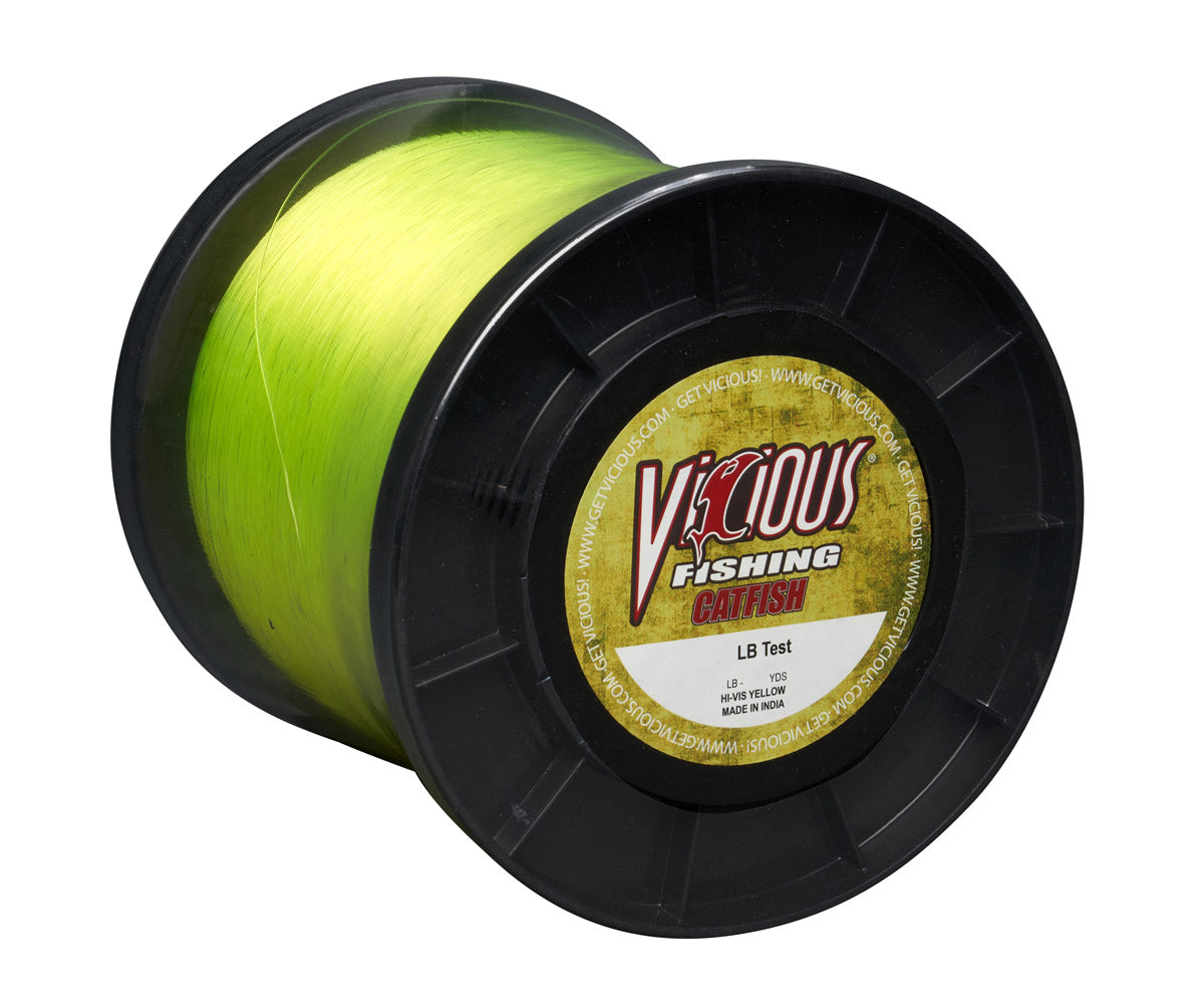 Vicious Catfish Hi-Vis Yellow Mono - 40 Lb Test