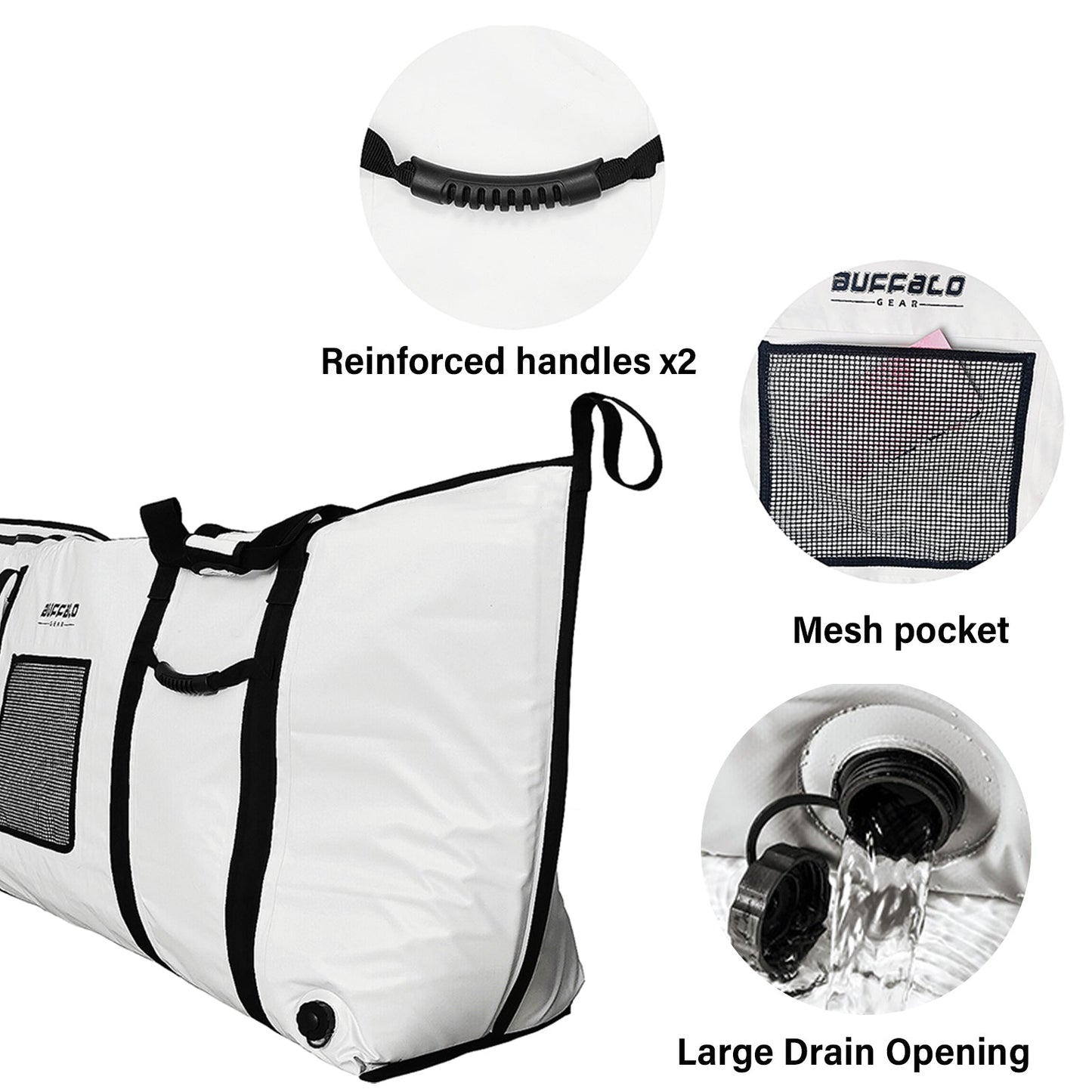 60x20'' Fish Cooler Bag With YKK Zipper, Flat Bottom
