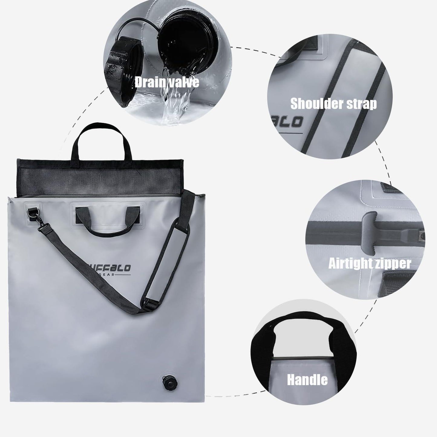 25'' Fish Tournament Weigh in Bag with Separate Mesh Insert