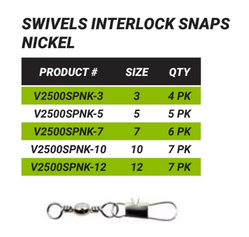 VANGUARD BARREL SWIVELS WITH INTERLOCK SNAPS