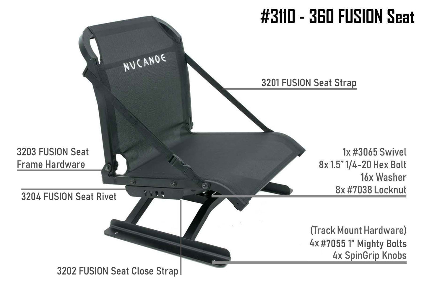 #3110SG -  360 Fusion Seat - Shadowgrass