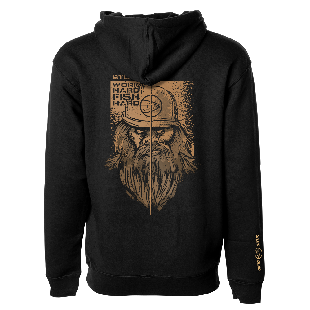 STLHD Men’s Work Hard Fish Hard Premium Hoodie