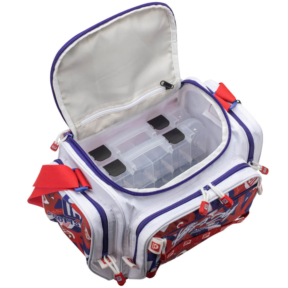 PROFISHIENCY KRAZY AMERICANA TACKLE BAG WITH TWO 3600 BAGS