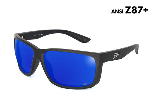 Breach - Matte Black - Deep Blue Polarized ANSI Z87+