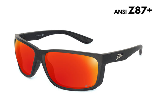 Breach - Matte Black - Red Sunset Polarized ANSI Z87+