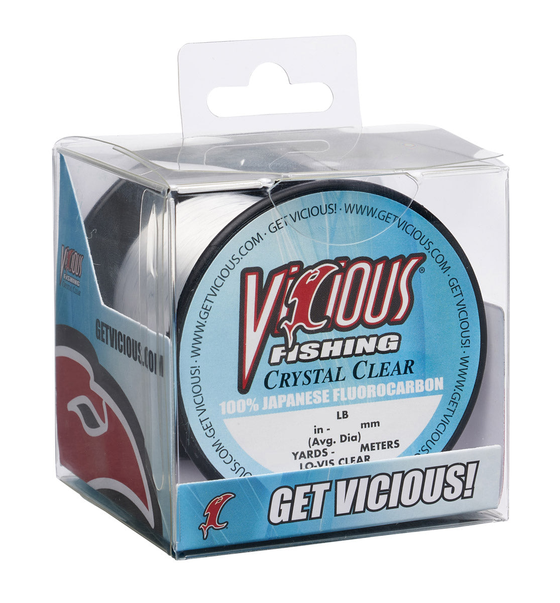 Vicious Crystal Clear 100% Japanese Fluorocarbon - 10 Lb Test