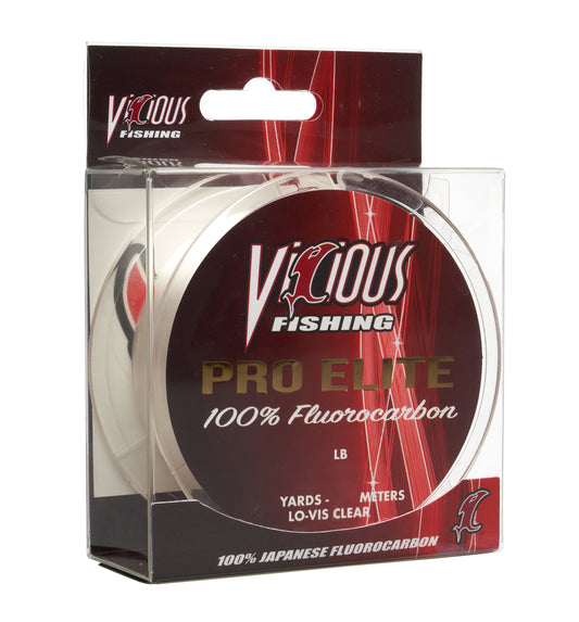 Vicious Pro Elite 100% Japanese Fluorocarbon - 12 LB Test