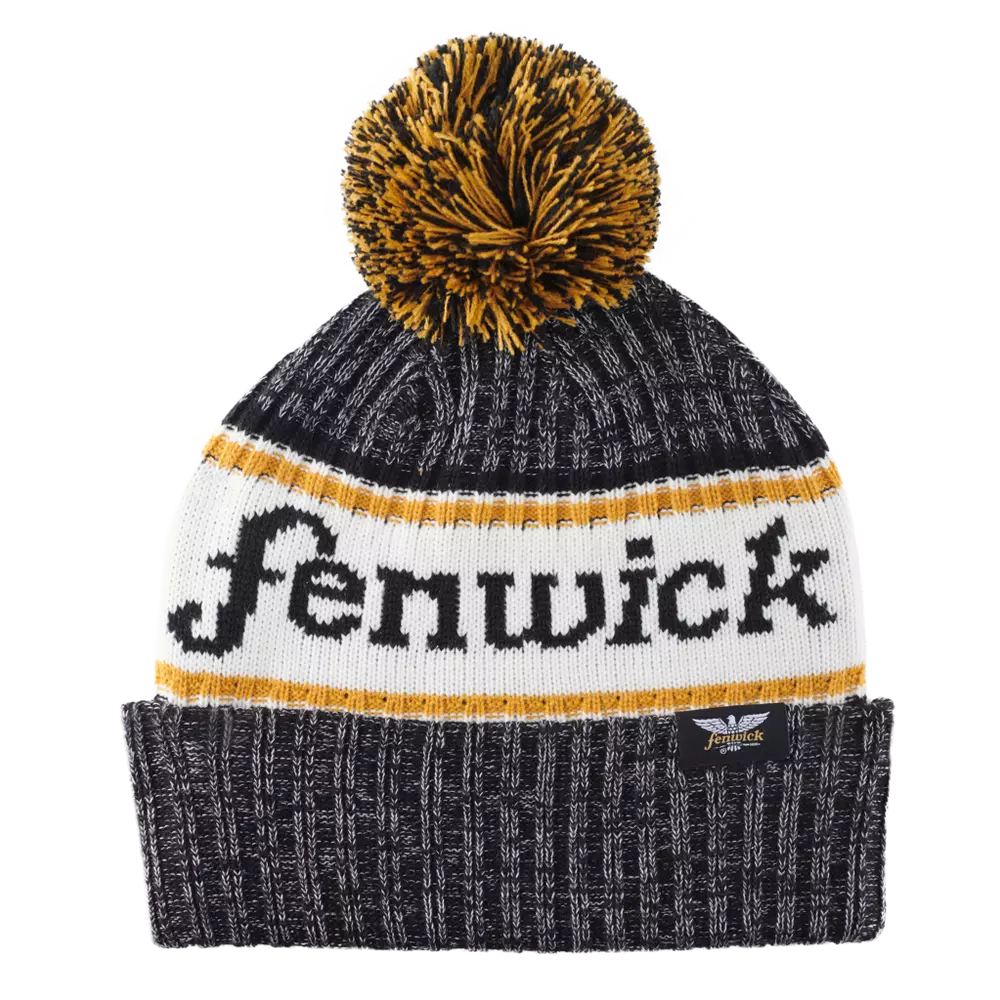 FENWICK CLASSIC RIB KNIT BEANIE WITH POM-POM