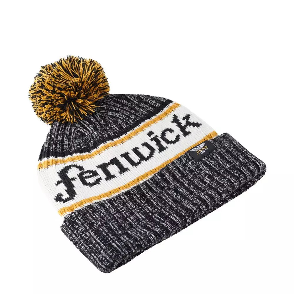 FENWICK CLASSIC RIB KNIT BEANIE WITH POM-POM