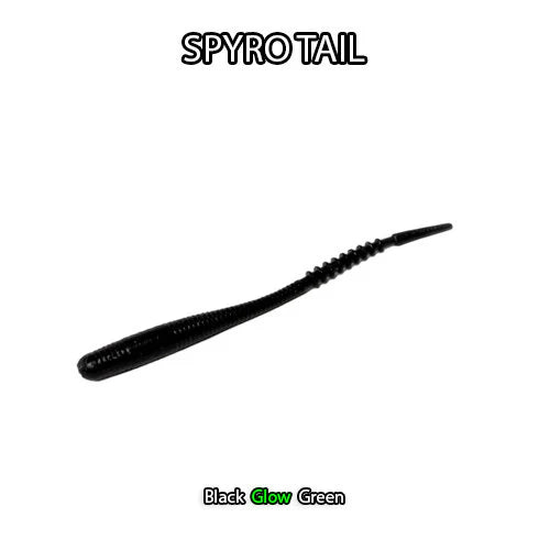 FISHDADDY SPYRO TAIL BIOSILICONE GLOW PLASTIC (BGP)