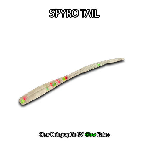 FISHDADDY SPYRO TAIL BIOSILICONE GLOW PLASTIC (BGP)