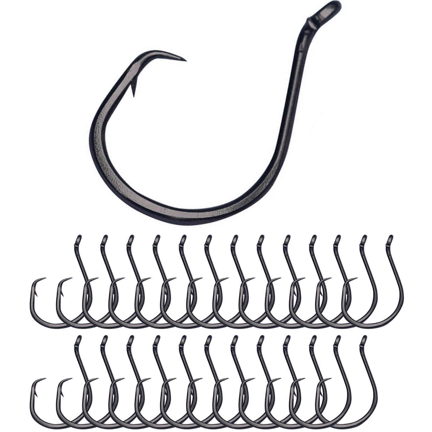 Reaction Tackle Heavyweight Catfish Circle Hooks - Offset Octopus Hooks (25 Pack) - New