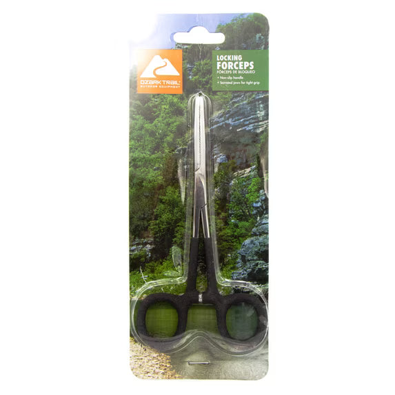 Ozark Trail Locking Forceps Tool with EVA Non Slip Handles.