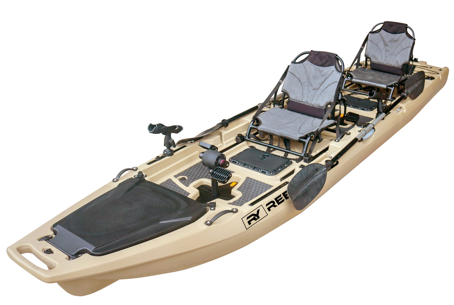 13.8ft  Rocket Propeller Drive Tandem & Solo Modular Fishing Kayak | Propeller Drive | 550lbs Capacity | 3 Piece