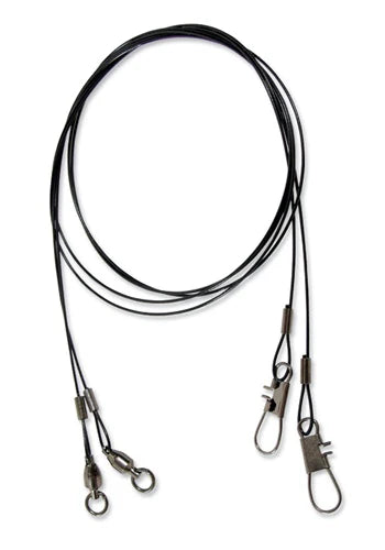 SPRO NYLON COATED BALL BEARING WIRE LEADERS WITH INTERLOCK SNAP