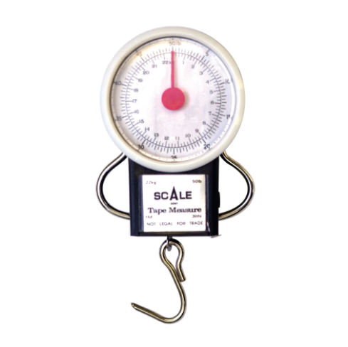 EAGLE CLAW 50 LB DIAL SCALE W TAPE MEASURE
