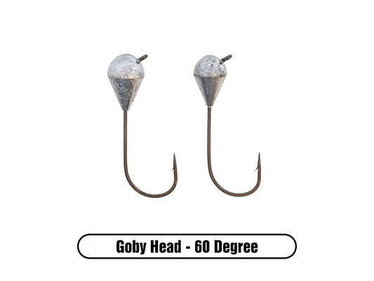 X-ZONE GOBY TUBE JIG HEAD 60 DEGREE