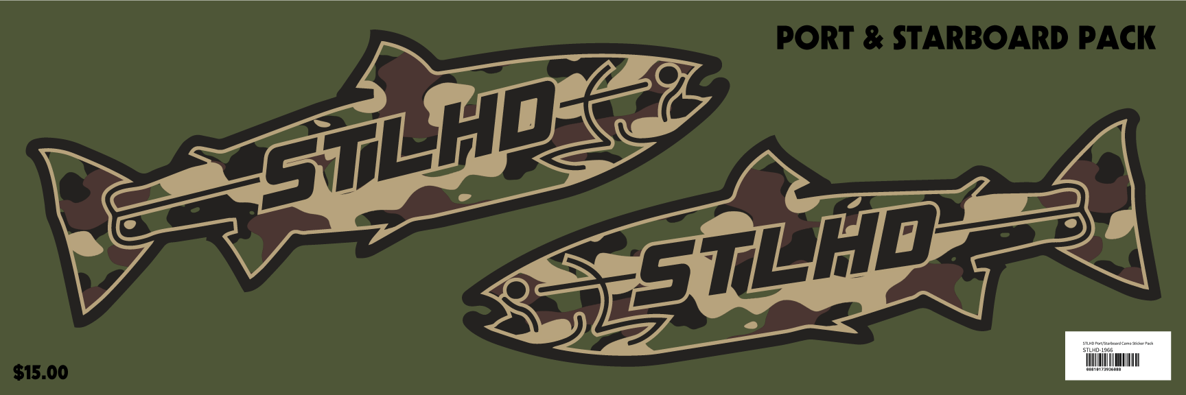 Load Port Sticker STLHD Port/Starboard Camo Sticker Pack β ANGLER'S OUTLET