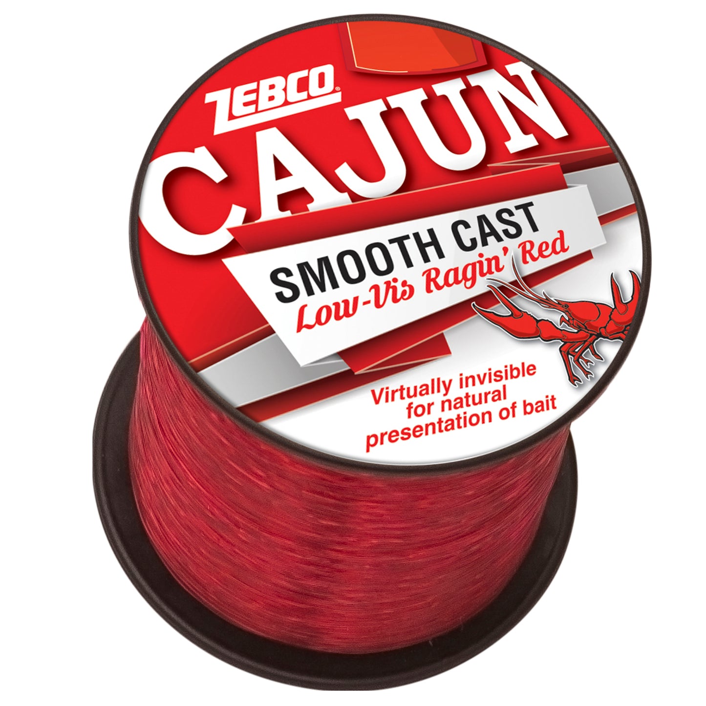 ZEBCO CAJUN LOW-VIS RAGIN' RED MONOFILAMENT LINE