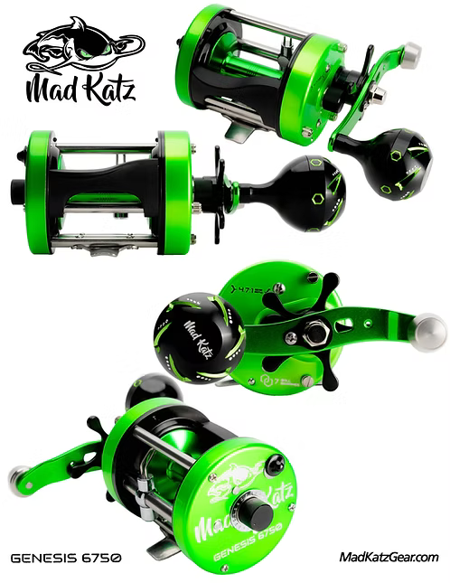 MAD KATZ GENESIS 6750 ROUND BAITCAST REEL