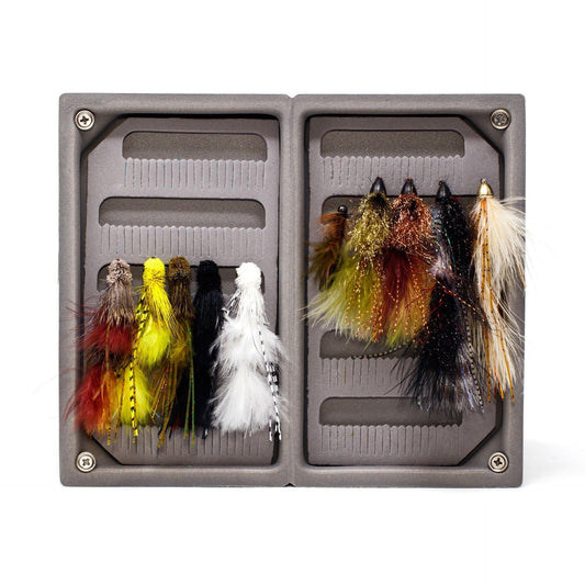 JHFLYCO Loaded Foam Fly Box – Medium Streamer Assortment