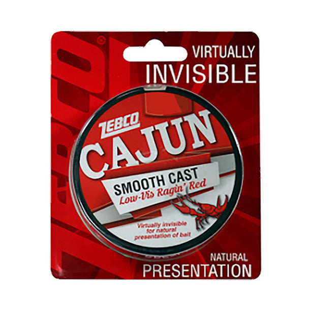 ZEBCO CAJUN LOW-VIS RAGIN' RED MONOFILAMENT LINE