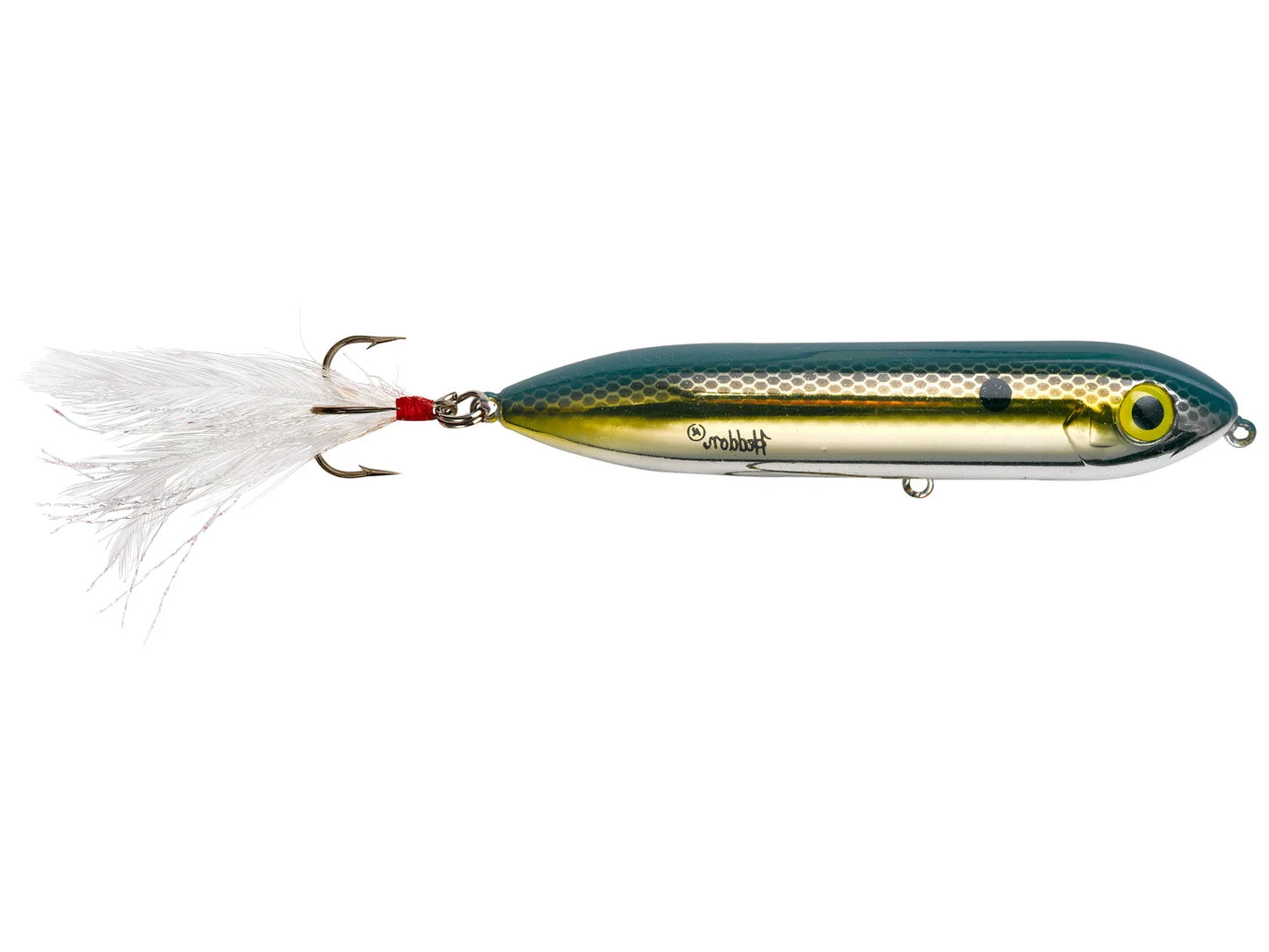 HEDDON FEATHERED TREBLE SUPER SPOOK JR. WALKING BAIT