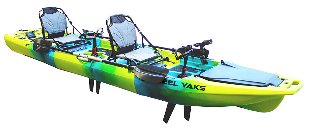 13.8ft  Rocket Fin Drive Tandem & Solo Modular Fishing Kayak | Fin Drive | 550lbs Capacity | 3 Piece