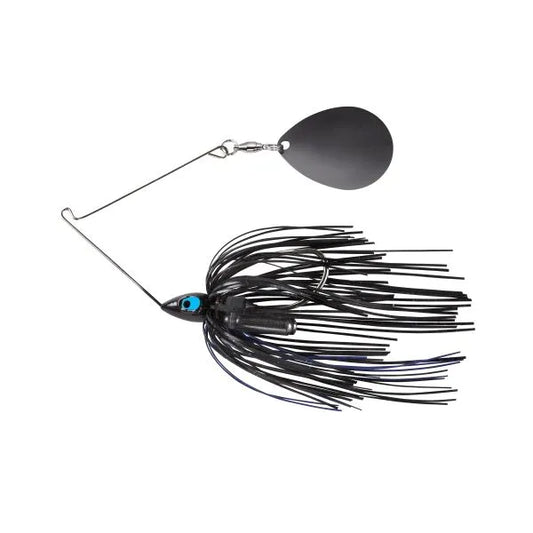 WAR EAGLE NIGHT TIME NICKEL PAINTED HEAD SINGLE COLORADO BLACK SPINNERBAIT